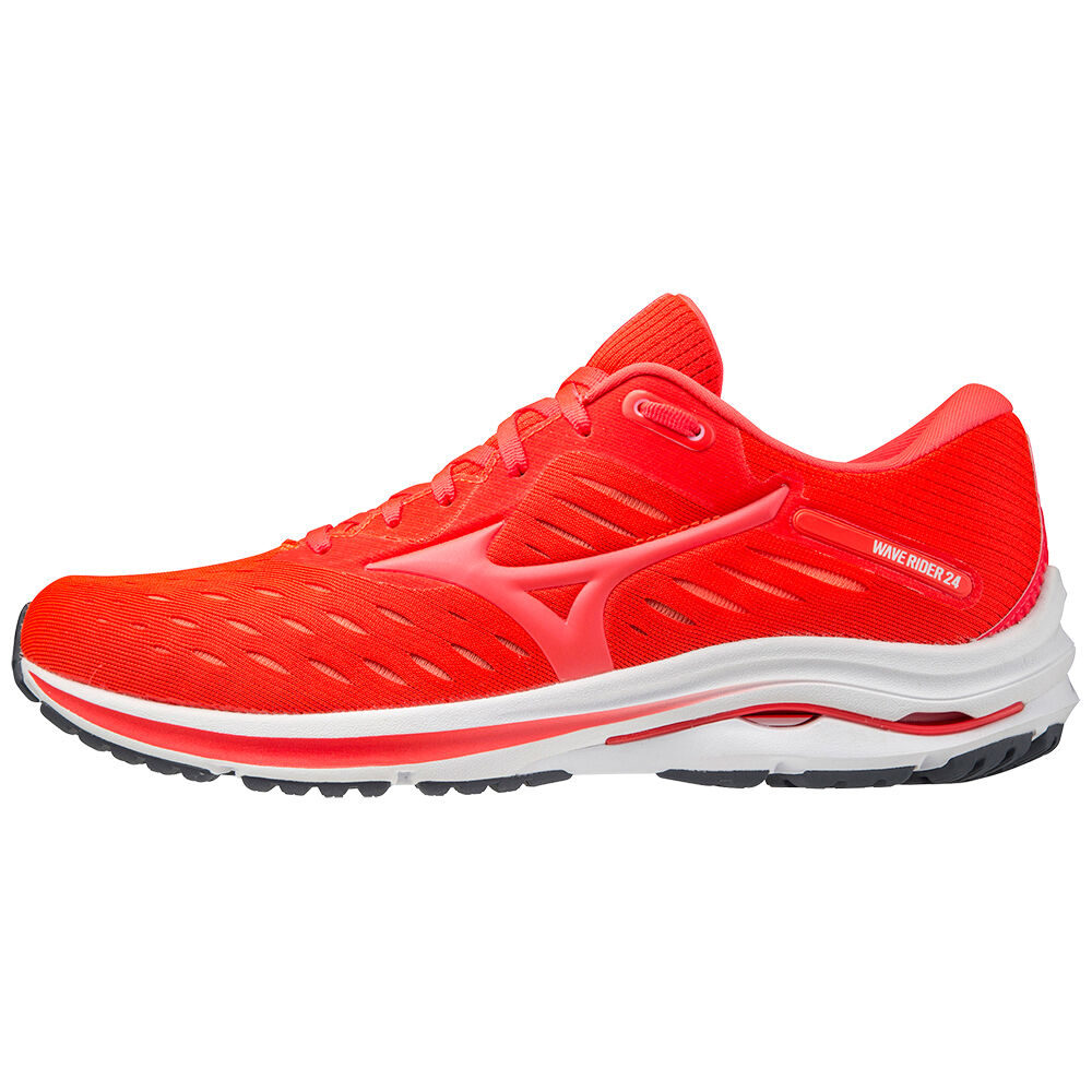 Zapatillas Running Mizuno Wave Rider 24 Hombre Rojas/Coral España OYAW-59612